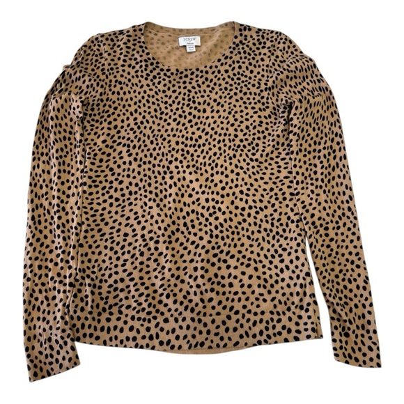 J. Crew Teddie Cheetah Print Sweater Size XXS - Picture 1 of 3